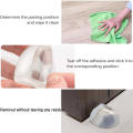 Door Stopper Adhesive Door Holder Transparent Door Stop Home Door Protector. 