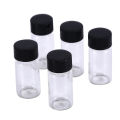 5pcs 5ml small cute lab glass vials bottles clear containers with screw cap. 
