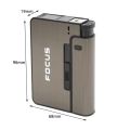 Automatic Cigarette Case With Inbuilt Refillable Lighter Premium Quality Men Gift. 