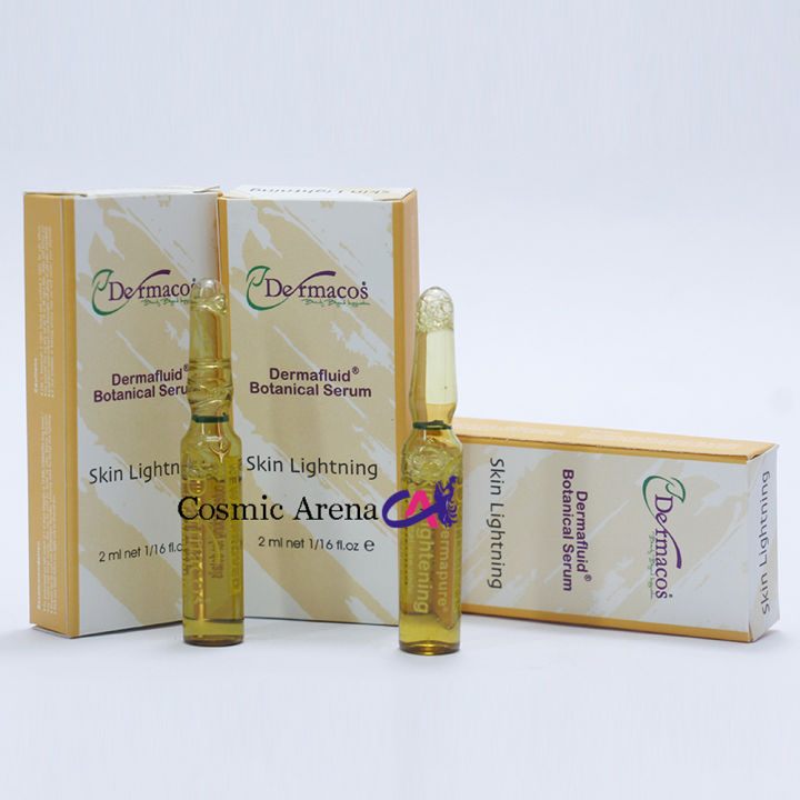 Dermacos Serum Pack Of 2 Dermafluid Botanical Serum Skin Lightening Ampules