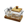 SUGAR POT AND PEPPER CRUET SET. 