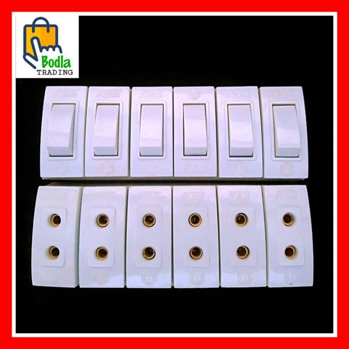12Pcs Switches & Sockets Electric Piano Fitting Switch Board- Metal Series High Quality