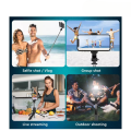 Selfie Stick With Led Light Wireless Bluetooth Foldable Mini Tripod Stand Mobile Holder With Fill Light Shutter Remote Control For Ios Android. 