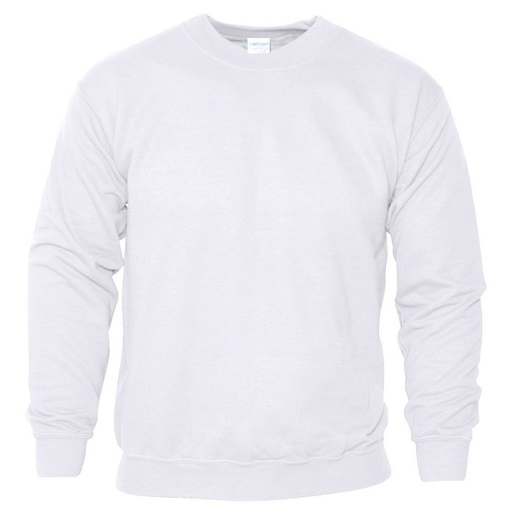 White Sweat Shirt Plain for Mens and Girls Womens Fleece