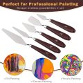 Artist Palette Painting Knife Set of 5 (Stainless Steel). 
