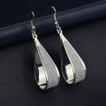 Water Drop Shape Alloy Simple Hollow Drop Earrings Hook Earrings Party Supplies for Wedding. 