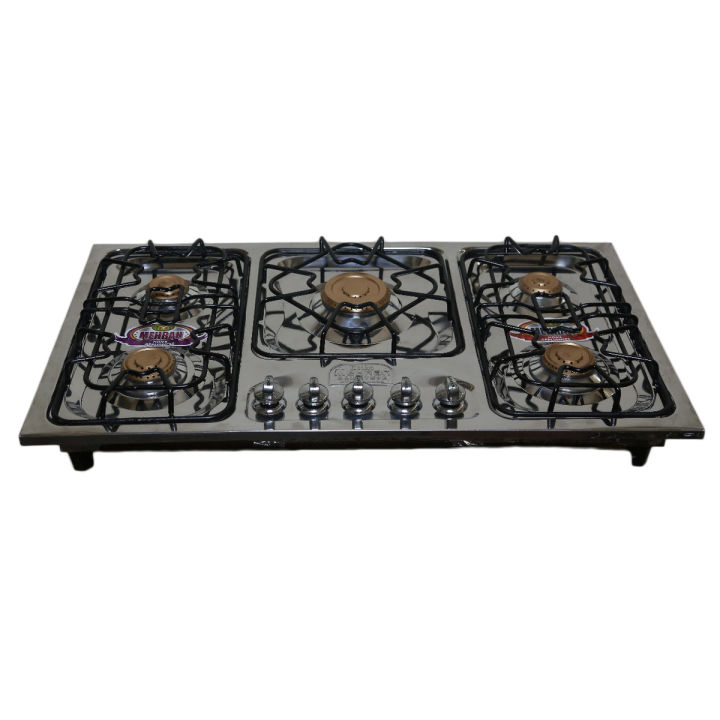 5 burner brass- table top gas cooker gas stove - For home use