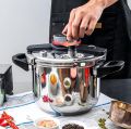 Steampunk Pressure Cooker Stainless Steel, Premium ,9L Capacity High Pressure Cooking Pot for Gas Stove Best Quality. 