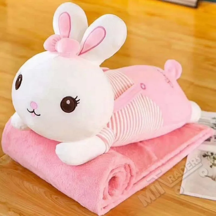 Baby%20Cute%20N%20Lovely%20Stuffed%20Animal%20Pillow%20Plush%20Toy%20Set%20With%20Blanket%20Soft%20Warm%20Folding%20Blanket%20-%20Infant%20Toddler%20Kids%20Blanket%20with%20Character%20Head%20Or%20Back%20Support%20Pillow%20-%20Image%205