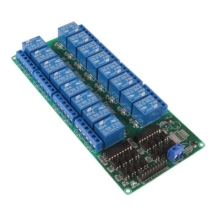 5V 16-Channel Relay Interface Board Module Optocoupler LED LM2803 Power ...