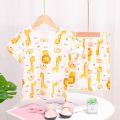 2 6 8 10 Years Child Boy Girl Pajamas Cotton Sleepwear Tops Pants Clothing Sets for Teens Girls Rainbow Pyjama Kids Cat Pijamas. 