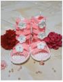 Hand made woolen shoes/Boots for girls (Pink) suitable for baby 1 to 2 years. 