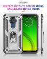 Lereach For Motorola Moto G7 Power Mobile Phone Case TPU Hard Ring Car Ring Bracket Shockproof Back Cover. 