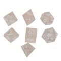 7Pcs DND Dice Set Beautiful Dice for Roleplaying Games Dungeon and Dragons Table Board Roll Playing Transparent Pink. 