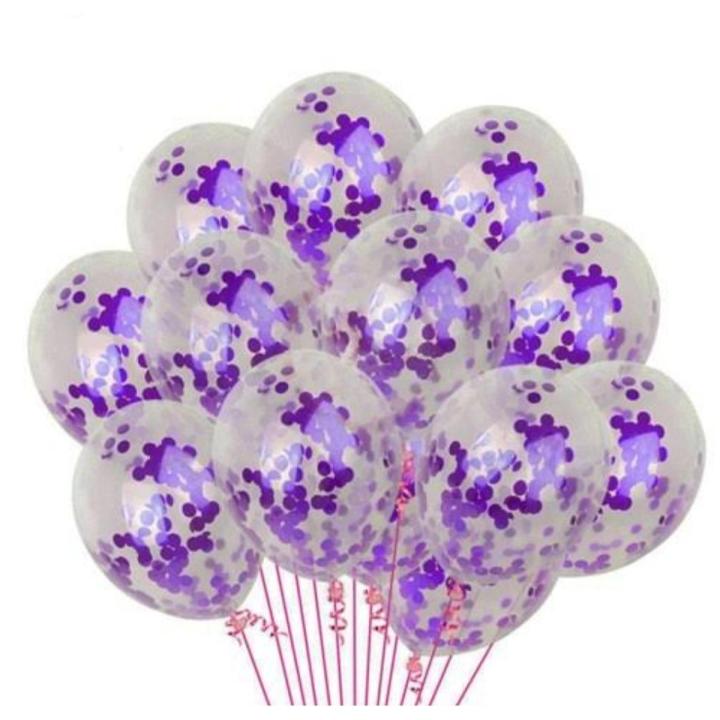 Purple confetti balloons ( Pack of 10)