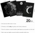 20pcs Astronomy Wall Collage Kit Aesthetic Pictures, Moon Stars Photo Collage Kit Dorm Room Decor for Teen Boy Girl, Moonlight Aesthetic Room Decor Photo Collection for Bedroom ( 4x6 inch). 