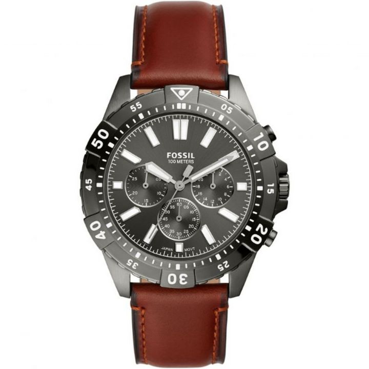 Fossil grey leather watch best sale