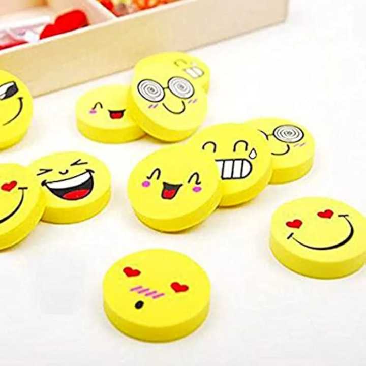 Smiley%20Face%20Eraser%20Cartoon%20Eraser%204/20/36%20pcs%20-%20Image%202