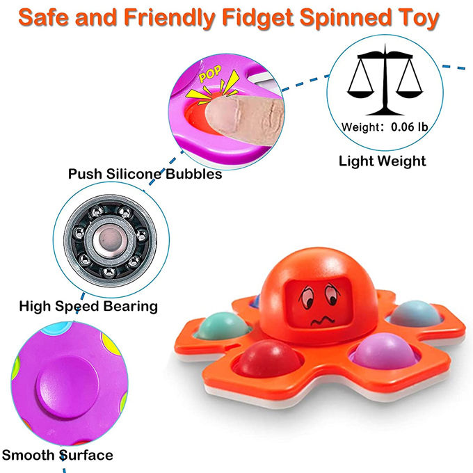 Pop It Fidget Spinner Toy - Red