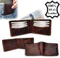 Premium Crazy Horse Leather Men's Wallet with RFID Protection - Stylish Bifold Design, Handcrafted Quality. 