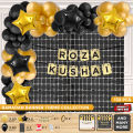 Roza Kushai Shinny Gold Card Banner Theme Collection, Ramadan Mubarak Islamic Festive Events, Ramzan Decoration Suplies, Latex Balloons, Shape Foil Balloons, Glue Dot, Arch Tape, Ramdan Arch Themes, 1st Roza, Ramazan Kareem, Party Decor Supply : GGOfBJbG. 