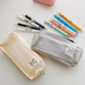 Cute Snoopy Pencil Case Double-layer Zipper Waterproof Pencil Bag Large Capacity Transparent Frosted Storage Bag Pen Box Stationery. 