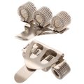 Office Supplies Triple Orifice Elastic Loop Metal Pencil Holder Double Opening Spring Pen Clip Single Hole. 