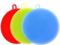 Pack of 3 - Silicone Sponge Dish Washing Kitchen Scrubber - Dish Sponge Kitchen Sponges Dishes Silicone Scrubber Kitchen Sponge Dish Sponges Gadgets Brush Accessories Cleaning Washing Scrub. 