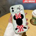 JIUMOO For iPhone 6 Plus iphone 6s Plus Case Cartoon Cute Minnie Mouse Colorful Lovely Cream Wave Border Soft Clear Shockproof Phone Cases Creative Camera Transparent Casing Simple Silicone Protective Cover. 