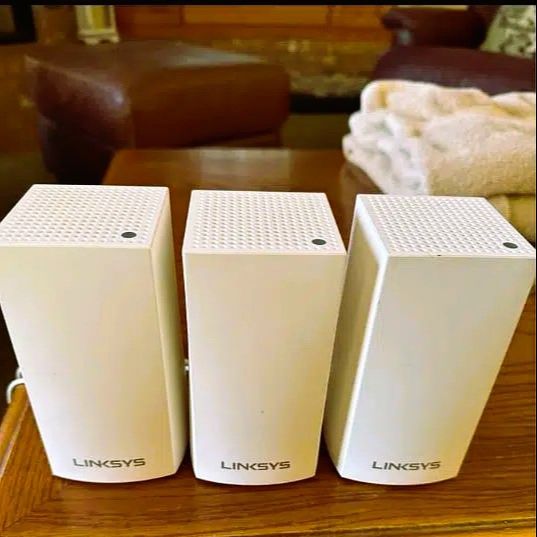 Linksys Velop DUAL Band Wi-Fi 5 Intelligent Mesh WiFi System (WHW01)-WHW01- Pack of 4 (Branded used - LOT Item))