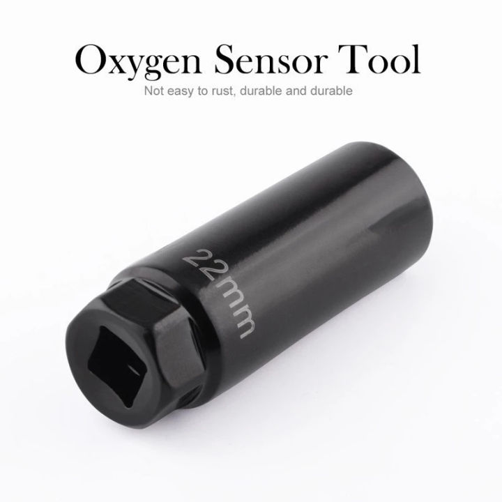 O2 Sensor Socket-Oxygen Sensor Socket Removal Tool with Side Wire Cutout 1/2” Inch Drive x 7/8” (22mm) fits All Vehicle O2 Removal and Installation Offset Oxygen Sensor Socket