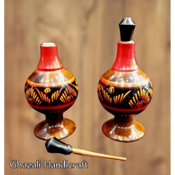 Unique Handcrafted Wooden Surma Dani With Lid |Traditional Wooden Surma Dani with Beautiful Artwork | Kohl Container |Beautifull Gift for Muslims | Religious item | Wooden item | Handicraft