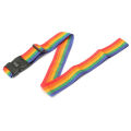 【Footprint】 Travel Luggage Strap Adjustable Luggage Strap With Safety 3 Digits Password Number Lock Rainbow Color Belt Strap Lock. 