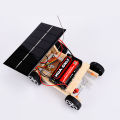 Wireless RC Vehicle Model Creative Model Toy Wooden Assembly Solar Remote Control Car for School. 