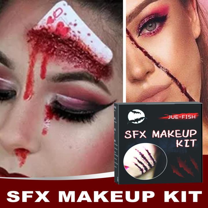 Scar Skin Wax Scar Water Halloween Cosplay SFX Wound Scab Makeup Kit
