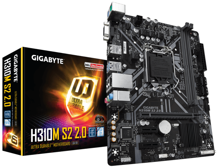 Intel H310 Ultra Durable motherboard with GIGABYTE 8118 Gaming LAN, Anti-Sulfur Resistor, Smart Fan5, CEC 2019 ready