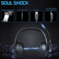 ONIKUMA K6 RGB Gaming Headset Stereo Sound Noise Canceling, Soft Breathing Earmuffs, for PS4, PC, Xbox, Nintendo Switch - Black. 