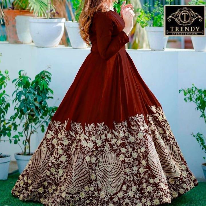 New Arrival Heavy _x000D_ Embroidery Chiffon Maxi Maxi dresses for girls fancy long
