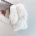 Soft Plush Case For iPhone 13 14 15 11 12 Pro XR X Xs Max 7 8 6 6s Plus 5 5S SE mini 3D Furry Rabbit Bunny Warm Fur Hair Cover Straggle Steipos. 