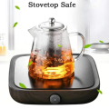 Infuser Tea Kettle 950 ml, glass teapot with stainless steel infuser, Removable Loose Tea Infuser Stovetop Safe Glass teapot. 