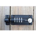 Password Lock Black Bolt Metal Door Latch Anti-Theft Safety Combination Digit Padlock Outdoor Home Wood Gate Hardware. 