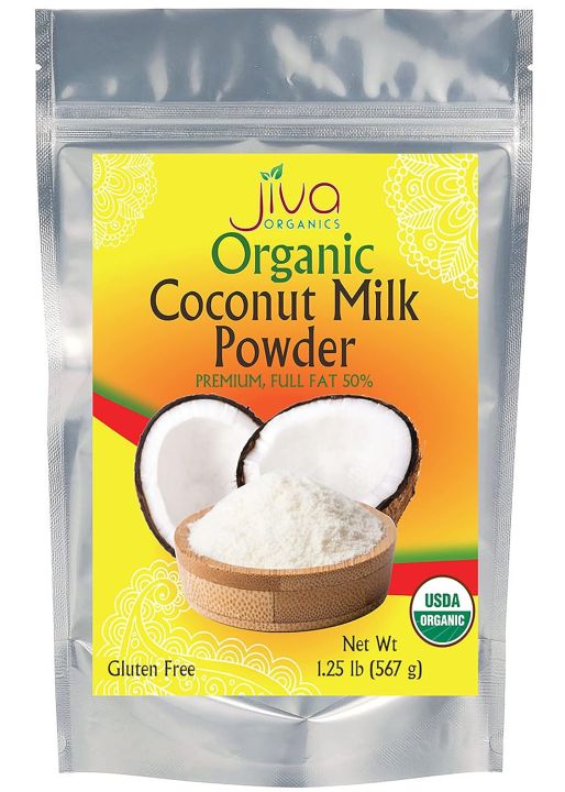 Jiva Organic Coconut Milk Powder 1.25 LB - Gluten Free, Vegan, Dairy Free, All Natural Plant Based Creamer, Keto Friendly, Full Fat & Premium Sri Lankan Quality