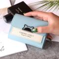 Women Wallet Small Cat Ear Wallet Cute Mini Wallet Unique Design Purse Ladies Contrasting Metal Buckle Wallet. 