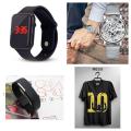 TC Deal of 3 stylish elegent watch,ledband ,t-shirt. 