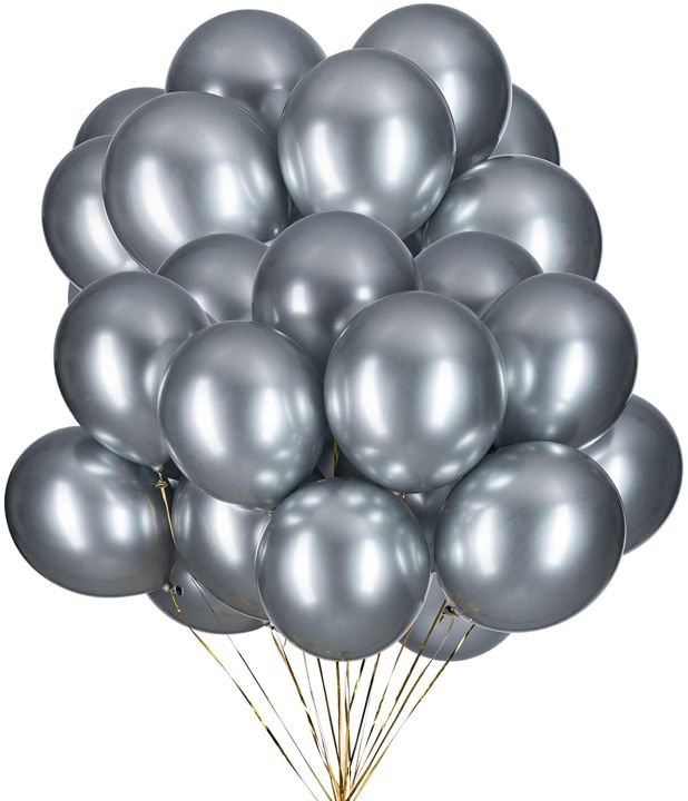 Latex%20Metallic%20Silver%20Color%20Balloons%20(Pack%20of%20100)%20-%20Image%202