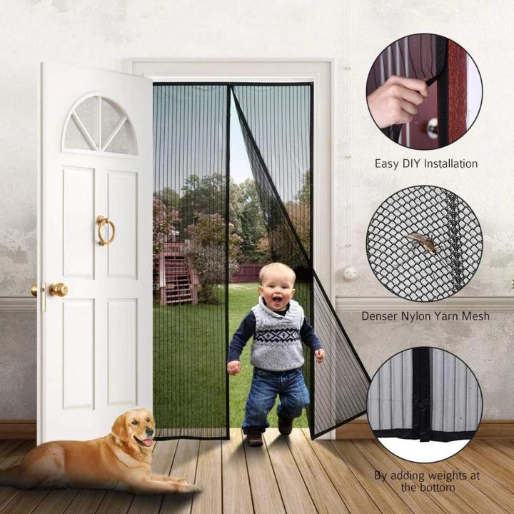 Magic Mesh Deluxe- Black- Hands Free Magnetic Screen Door