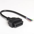 OBD OBD-II 16 Pin Female Extension Connector To Open Plug Wire  Cable. 