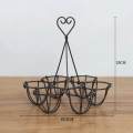Creative Rustic Egg Basket Display Tray Holder Freestanding Egg Storage Rack. 