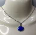 Silver Stainless Chain with Stone Locket Necklace Pendants for Girls Women Boys Men. 