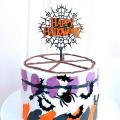 Happy Halloween Acrylic Cake Topper Cake Golden Silvery Letters Resuable Topper Cupcake Dessert Decor Supplies. 